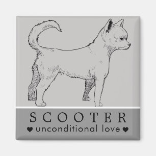 Hond Puppy Huisdier Gepersonaliseerde Naam Magneet