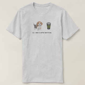 Hond puppy koffie thee liefhebbers schattig t-shirt