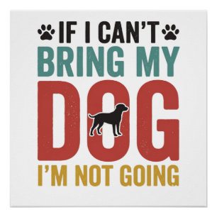 Hond Quote Vintage Vector Als ik mijn hond niet ka Perfect Poster