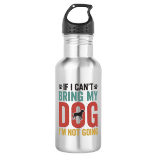 Hond Quote Vintage Vector Als ik mijn hond niet ka Waterfles