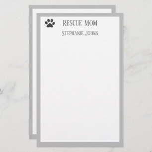 Hond Redding Moeder Papa Ouder Pet Grijs Aangepast Briefpapier