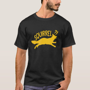 Hond rennen na eekhoorn t-shirt