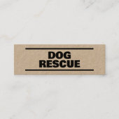 Hond Rescue Kraft Mini Visitekaartje (Voorkant)