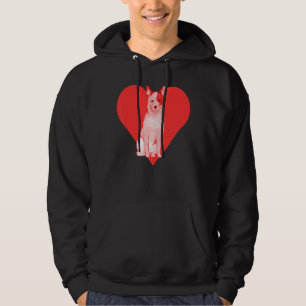 Hond Rode Hart Australisch Rundvee Hoodie