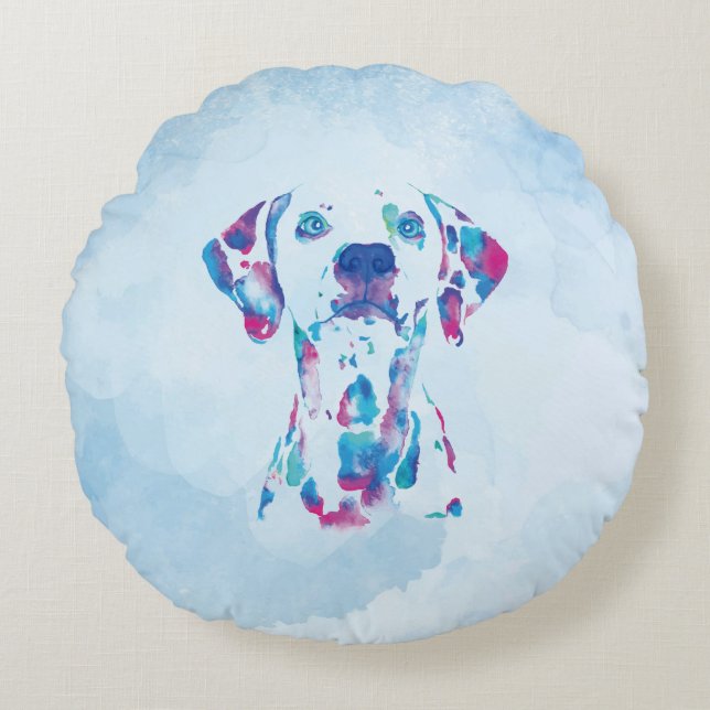 Hond Rond Kussen (Voorkant)