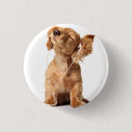 hond ronde button 3,2 cm (Voorkant)