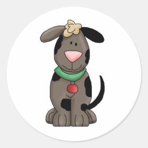 hond ronde sticker