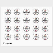 Hond Ronde Sticker (Vel)