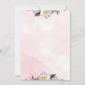 Hond Rozen op roze bruids douche uitnodiging (Achterkant)