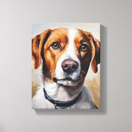 Hond schilderij Muurkunst Canvas Afdruk