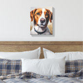 Hond schilderij Muurkunst Canvas Afdruk (Insitu (Slaapkamer))