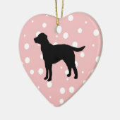 Hond schildert Silhouette keramische keramische ke Keramisch Ornament (Links)