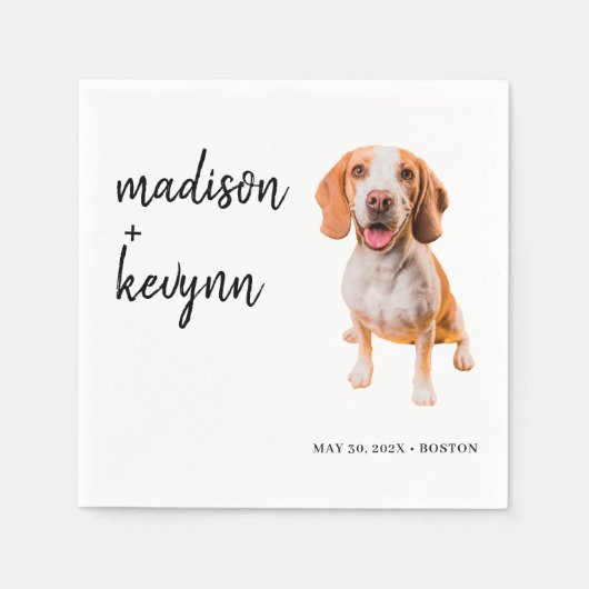 Hond servetten bruiloft (Voorkant)