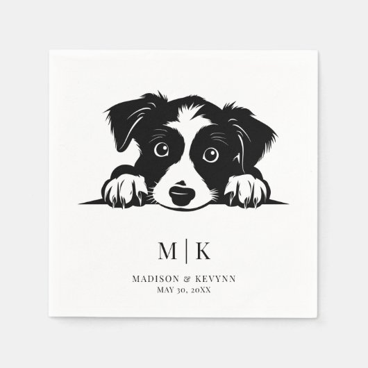 Hond servetten bruiloft (Voorkant)