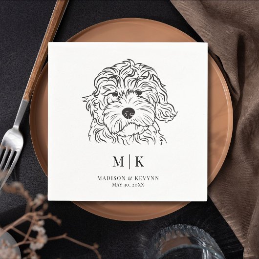 Hond servetten bruiloft