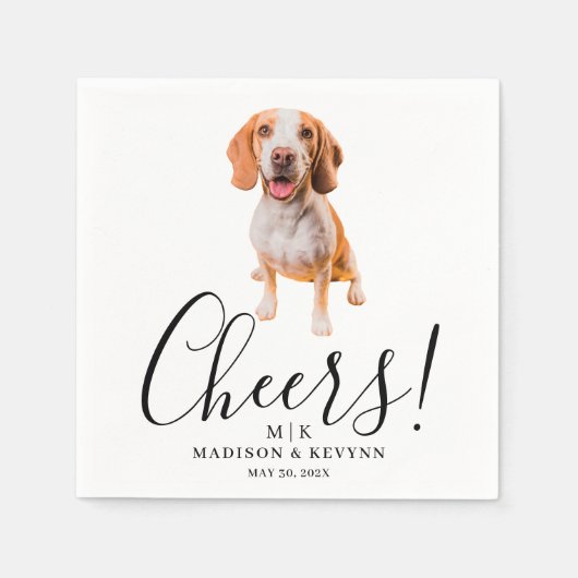 Hond servetten bruiloft (Voorkant)