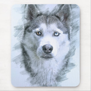 Hond Siberische Husky Tekening Slede Hond OtterBox Muismat