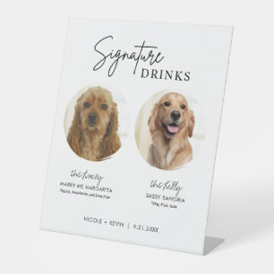 Hond Signature Dranken Huwelijk Bar Bord Reclamebord Met Voetstuk