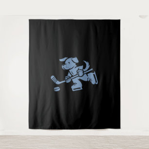 Hond Silhouet Golden Retriever Labrador Hockey Wandkleed
