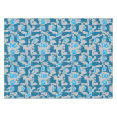 Hond silhouet Pattern.Blue.04 LGrey BG Tafelkleed (Voorkant (Horizontaal))
