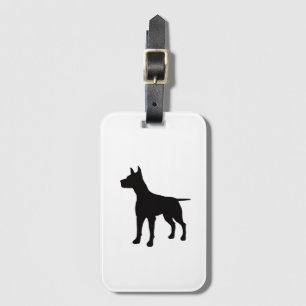 Hond Silhouet Print Bagagelabel