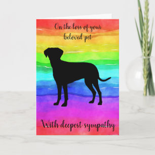 Hond silhouet regenboog foto huisdier sympathie ka feestdagen kaart