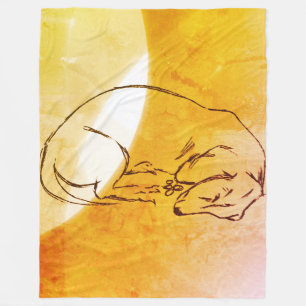 Hond, Slapen Dachshund Hond Fleece Deken