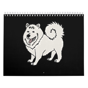 Hond   Smilenows Funny Samoyed Husky Cartoon Kalender