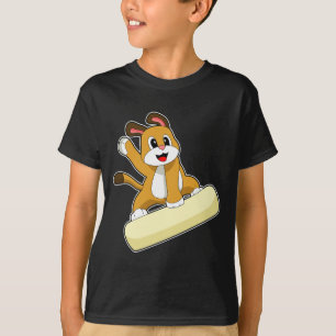 Hond Sneeuwboard Wintersporten T-shirt