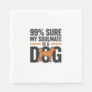 Hond Soulmate Grappige Vintage Gravure T-Shirt Ont Servet