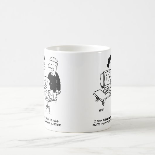 Hond speelt computerspelletjes koffiemok (Center)