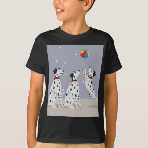 hond speelt volleybal t-shirt