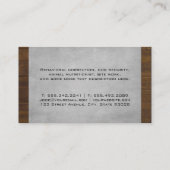 Hond staan en alert visitekaartje (Achterkant)