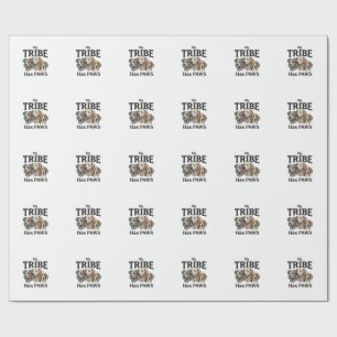 Hond Stam heeft poten Vintage Gravure Ontwerp_1 Cadeaupapier