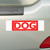 Hond Stempel Bumpersticker (Op auto)