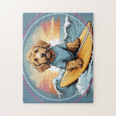 Hond Surfend Doodle Legpuzzel (Verticaal)