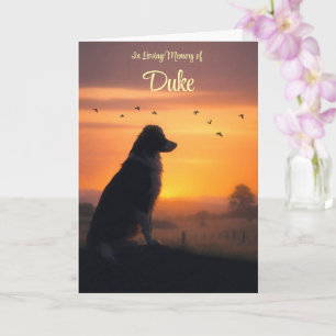 Hond sympathie aangepaste naam gesilhouetteerde ho kaart