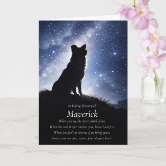 Hond sympathie Border Collie aangepaste naam Kaart