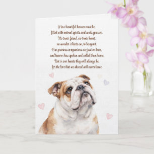 Hond Sympathie Engelse Bulldog Spiritueel Kaart