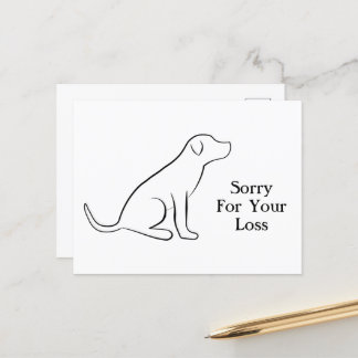 Hond sympathie Gecondoleerd met uw verlies Briefkaart