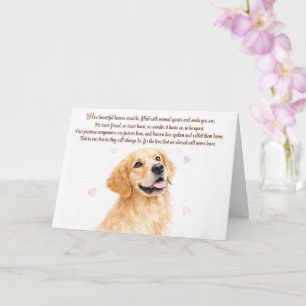 Hond Sympathie Golden Retriever Type met Gedicht Kaart