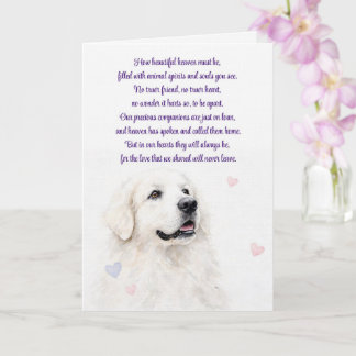 Hond sympathie Groot Pyreneeën spiritueel verlies Kaart