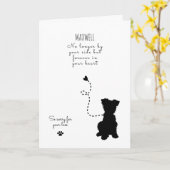 Hond Sympathie Kaart, aangepaste naam. Gezelschaps Kaart (Gele Bloem)