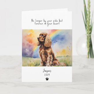 Hond Sympathie Kaart, aangepaste naam. Pet Loss Ka Kaart