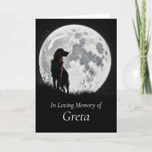 Hond sympathie Mooie Ierse Setter tegen een Maan Kaart