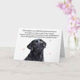 Hond Sympathie Zwarte Labrador Lab Spiritueel Kaart