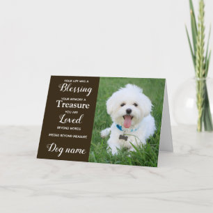 Hond sympathiekaart voor overlijden met foto kaart