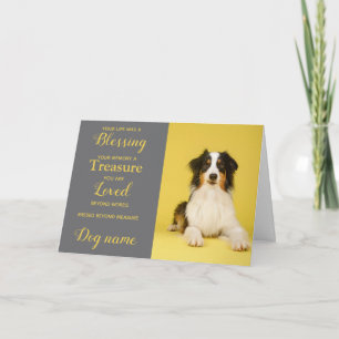 Hond sympathiekaart voor overlijden met foto kaart