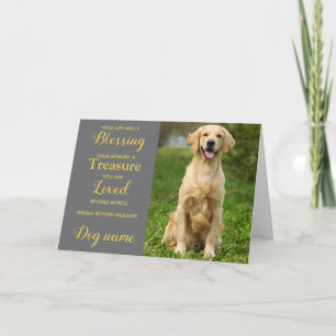 Hond sympathiekaart voor overlijden met foto kaart
