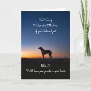 Hond sympathiekaart voor overlijden met foto kaart